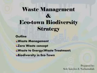 Waste Management &amp; Eco-town Biodiversity Strategy