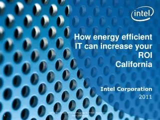 How energy efficient IT can increase your ROI California