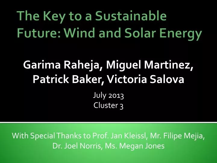 the key to a sustainable future wind and solar energy