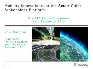 Mobility Innovations for the Smart Cities Stakeholder Platform