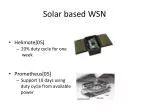Solar based WSN - slide 1