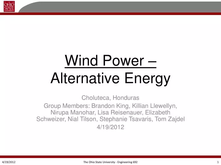 wind power alternative energy