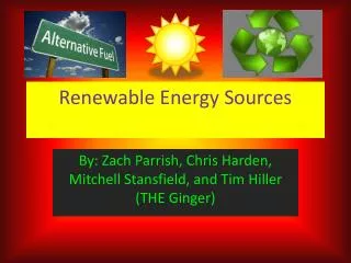 Renewable Energy Sources