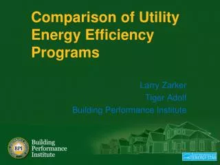 Comparison of Utility Energy Efficiency Programs