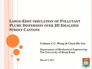 Large-Eddy simulation of Pollutant Plume Dispersion over 2D Idealized Street Canyons