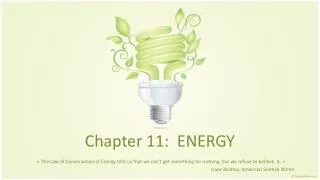 Chapter 11: ENERGY