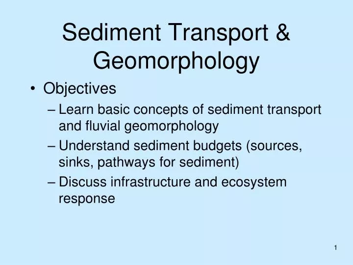 sediment transport geomorphology