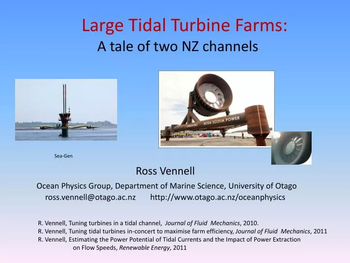 large tidal turbine farms