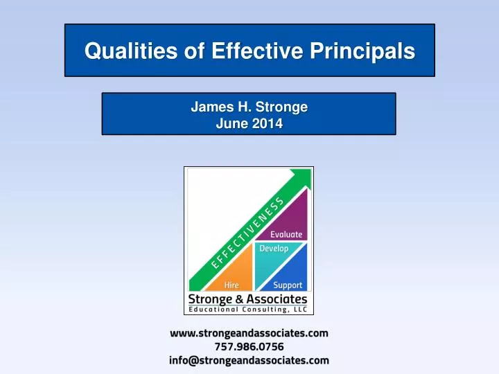 qualities of effective principals