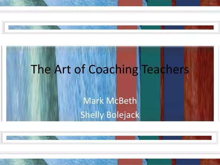 the art of coaching teachers
