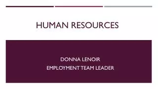 Human Resources