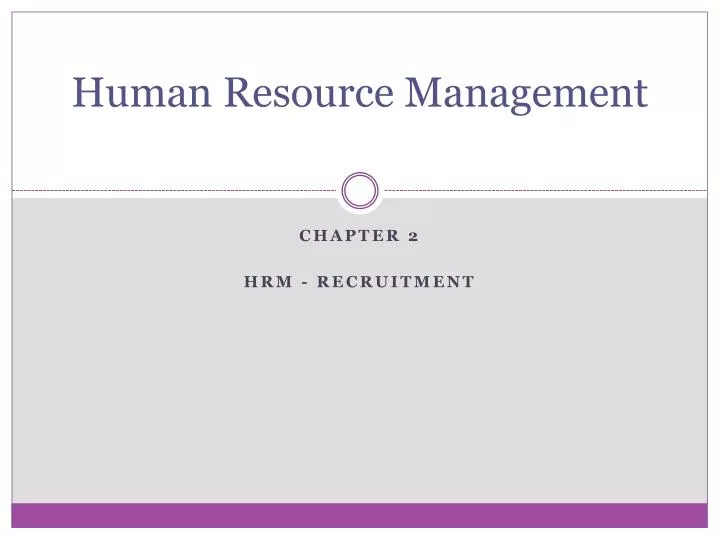 human resource management