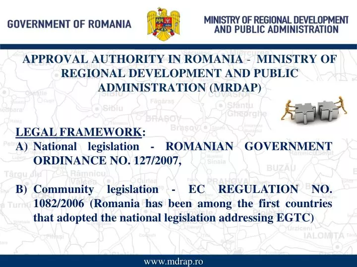 approval authority in romania ministry of regional development and public administration mrdap