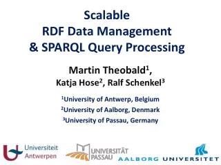 Scalable RDF Data Management &amp; SPARQL Query Processing