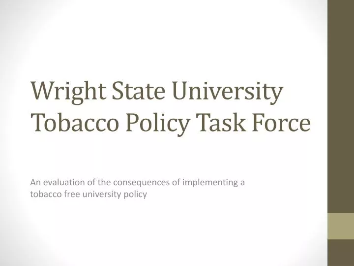 wright state university tobacco policy task force