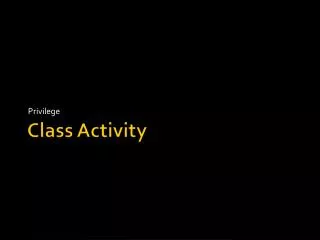 Class Activity