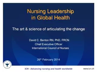 Nursing Leadership in Global Health