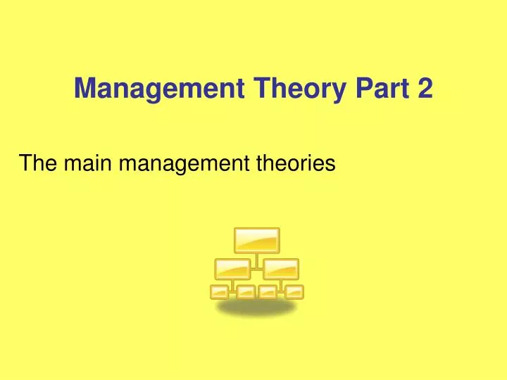 the main management theories