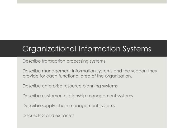 organizational information systems