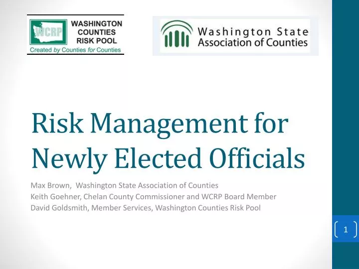 risk management for newly elected officials