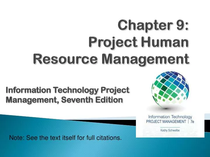 chapter 9 project human resource management