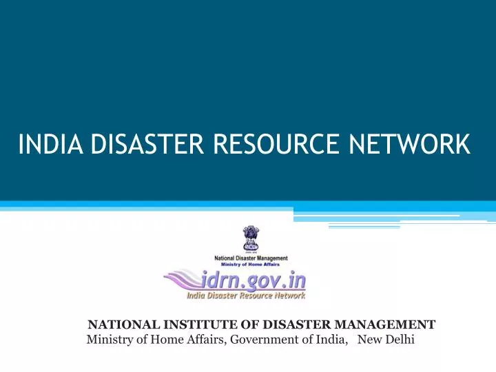 india disaster resource network