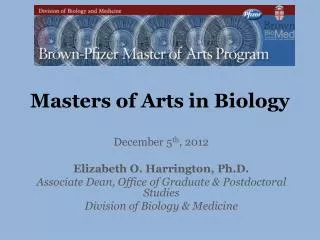 Masters of Arts in Biology
