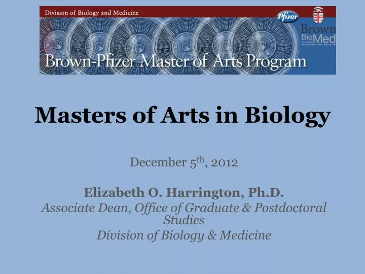 masters of arts in biology