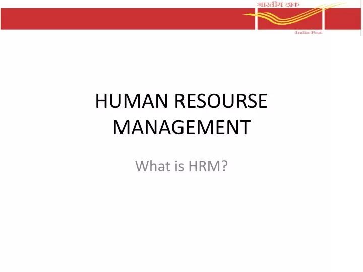 human resourse management