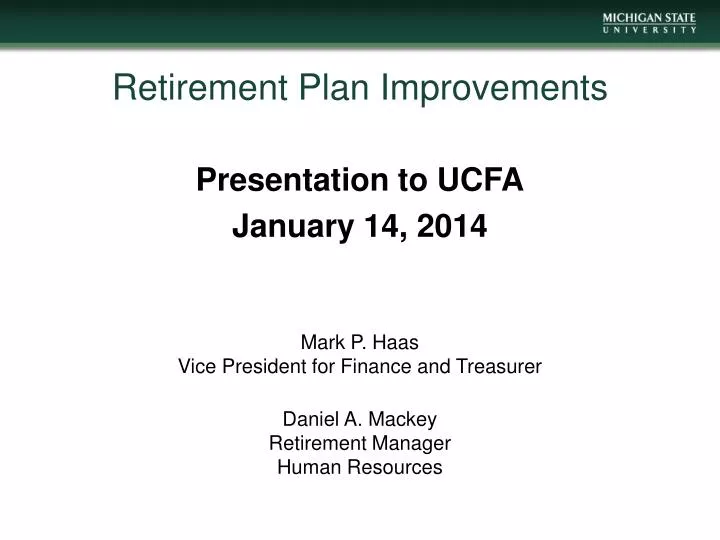 retirement plan improvements