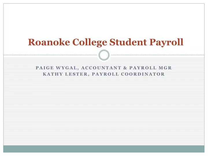 roanoke college student payroll