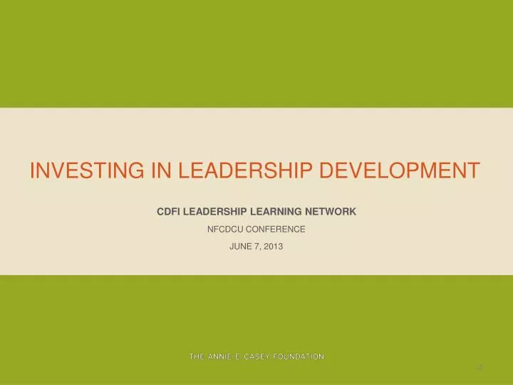 investing in leadership development