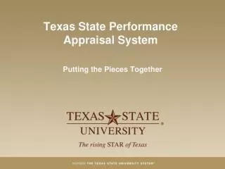 Texas State Performance Appraisal System