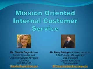 Mission Oriented Internal Customer Service