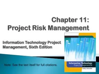 Chapter 11: Project Risk Management