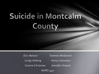 Suicide in Montcalm County