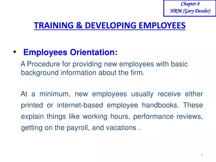 training developing employees