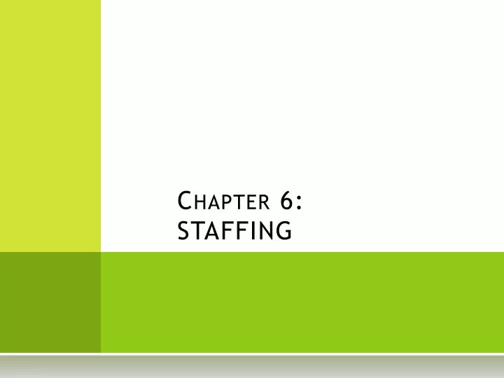 chapter 6 staffing