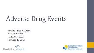 Adverse Drug Events