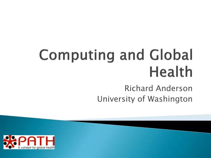 computing and global health