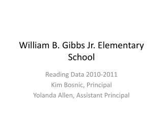 William B. Gibbs Jr. Elementary School