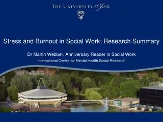 Stress and Burnout in Social W ork: Research Summary