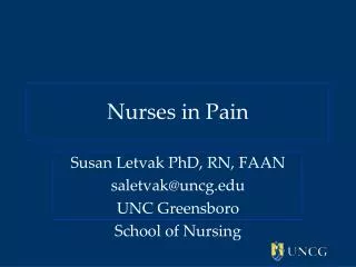 Nurses in Pain