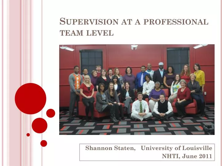 supervision at a professional team level