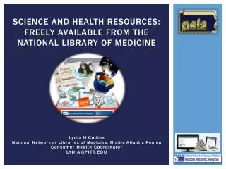 Science and health resources: freely available from the national library of medicine