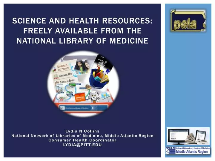 science and health resources freely available from the national library of medicine