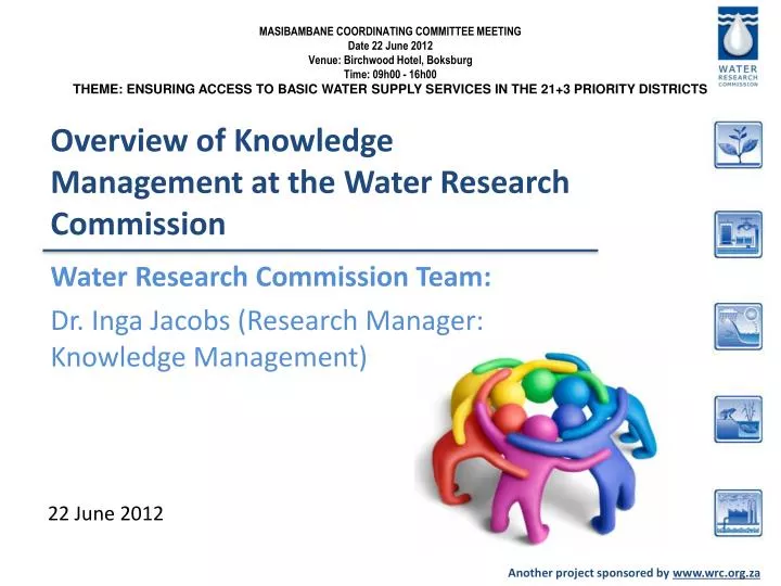 overview of knowledge management at the water research commission