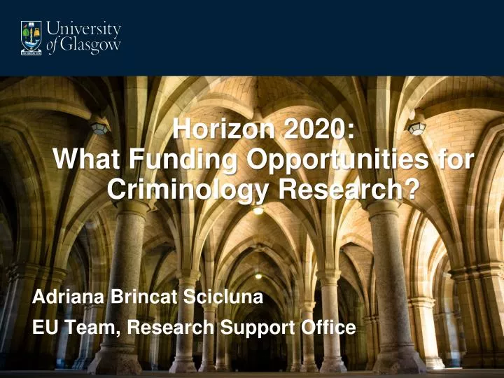 horizon 2020 what funding opportunities for criminology research