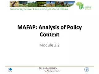 MAFAP: Analysis of Policy Context