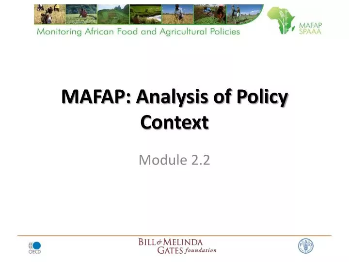 mafap analysis of policy context